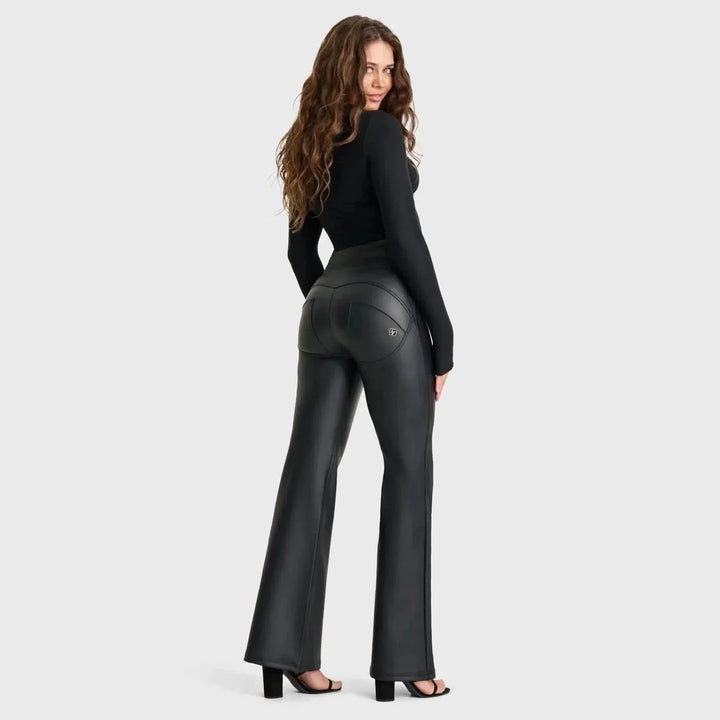 (WRUP29SHS431-N) Flared Leather Look met Zij Ritssluiting ♥