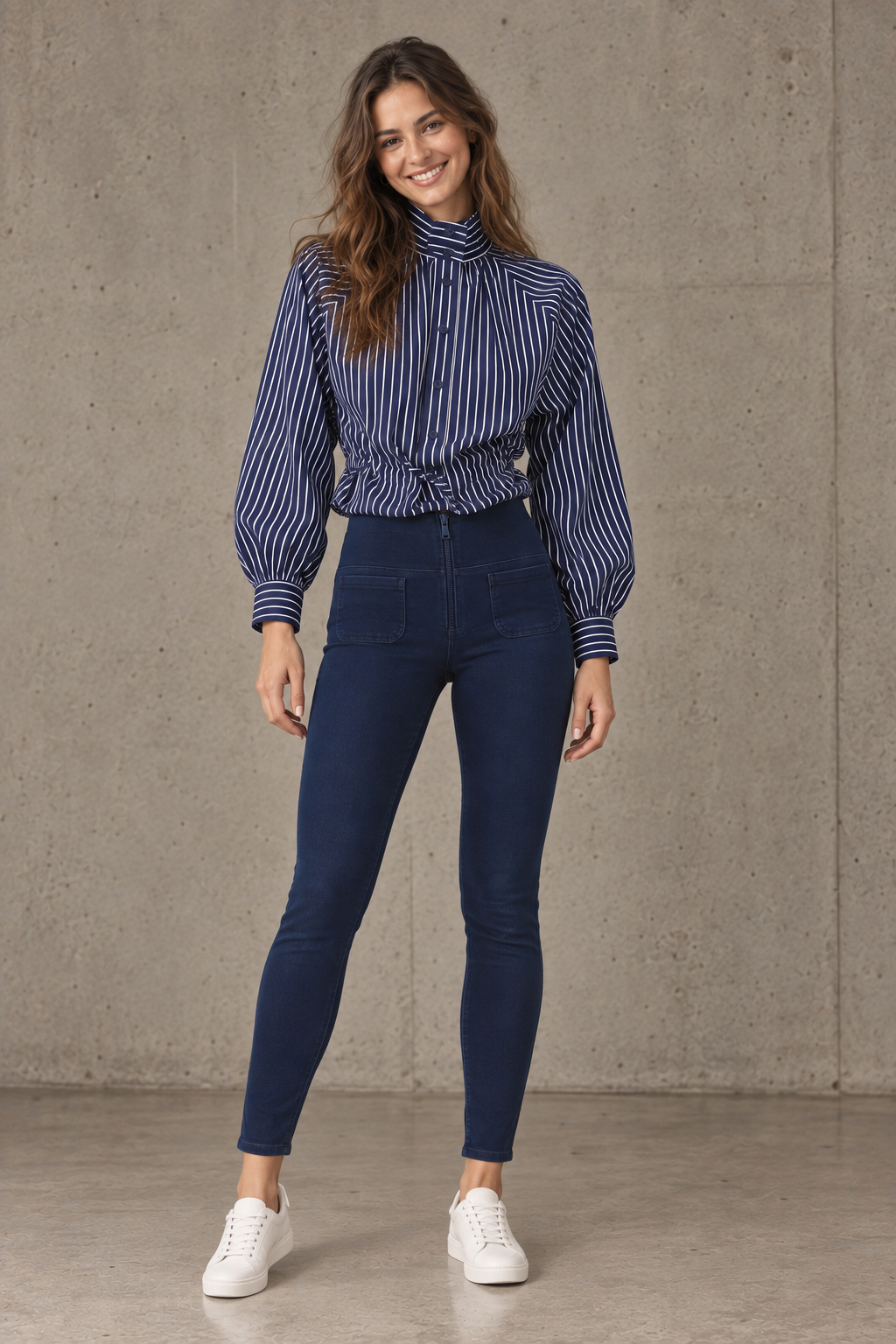 (WRUP4SHS224-J0B)WR.UP® Jeggings With Super High Waist And Patch Pockets vergroot