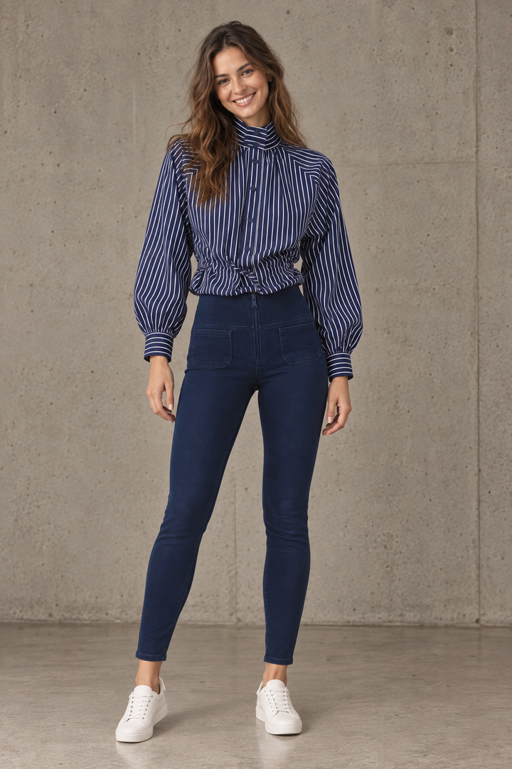 (WRUP4SHS224-J0B)WR.UP® Jeggings With Super High Waist And Patch Pockets