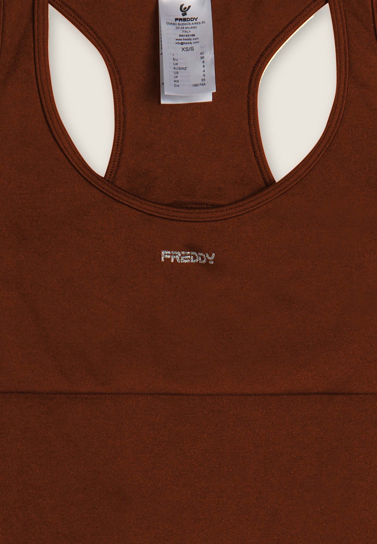 F25WSMJ1- M48  Slim Fit Jumpsuit met Racerback en Porthole Rugdetail enlarged