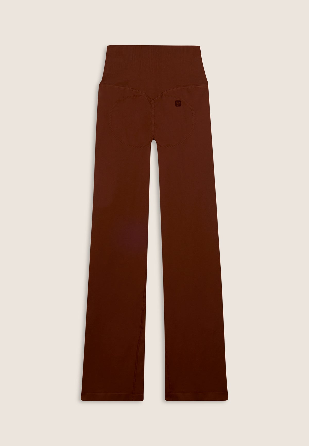 F25WSMP2-M48 Legging évasé avec taille très haute en structure côtelée agrandi