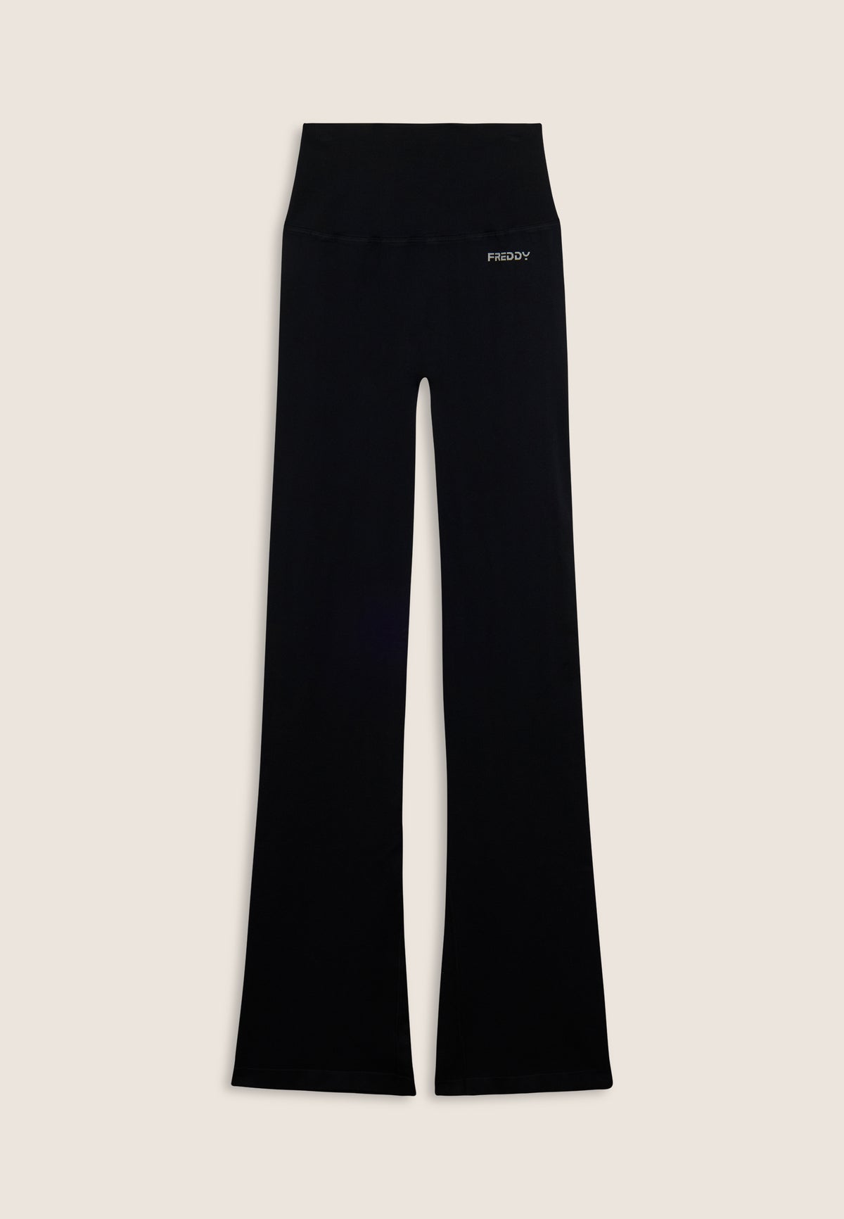 F25WSMP2-N Legging évasé avec taille très haute en structure côtelée agrandi