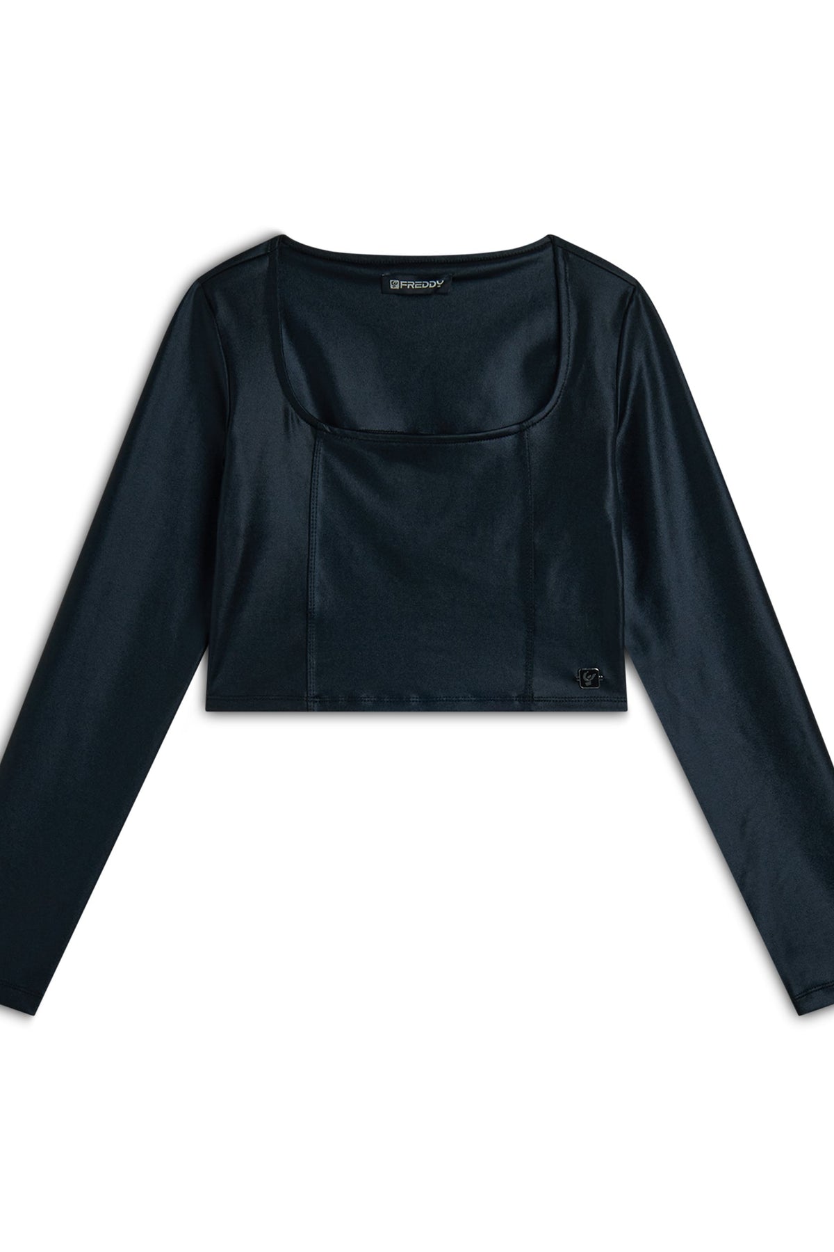(F4WTWT8-N1) Diwo Top met een Zwarte Satin Look♥ enlarged