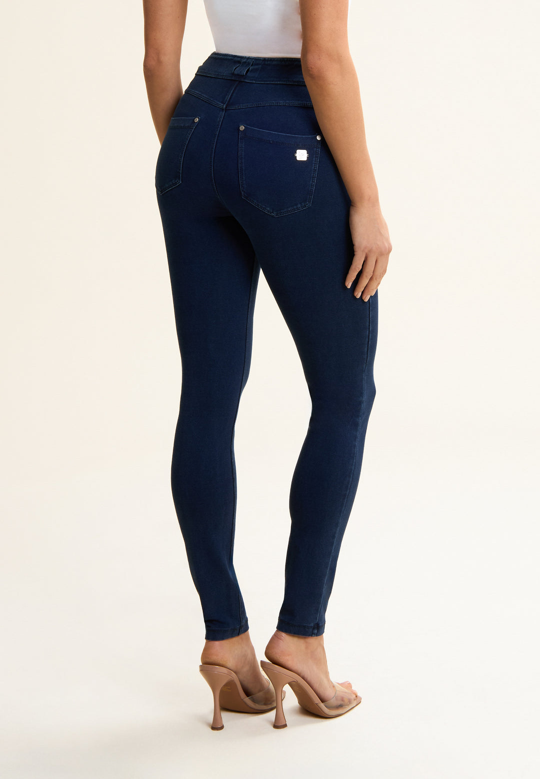 (NOW1MC002ORG-J0B) N.O.W.® Mid Waist Jeans met Knoopsluiting
