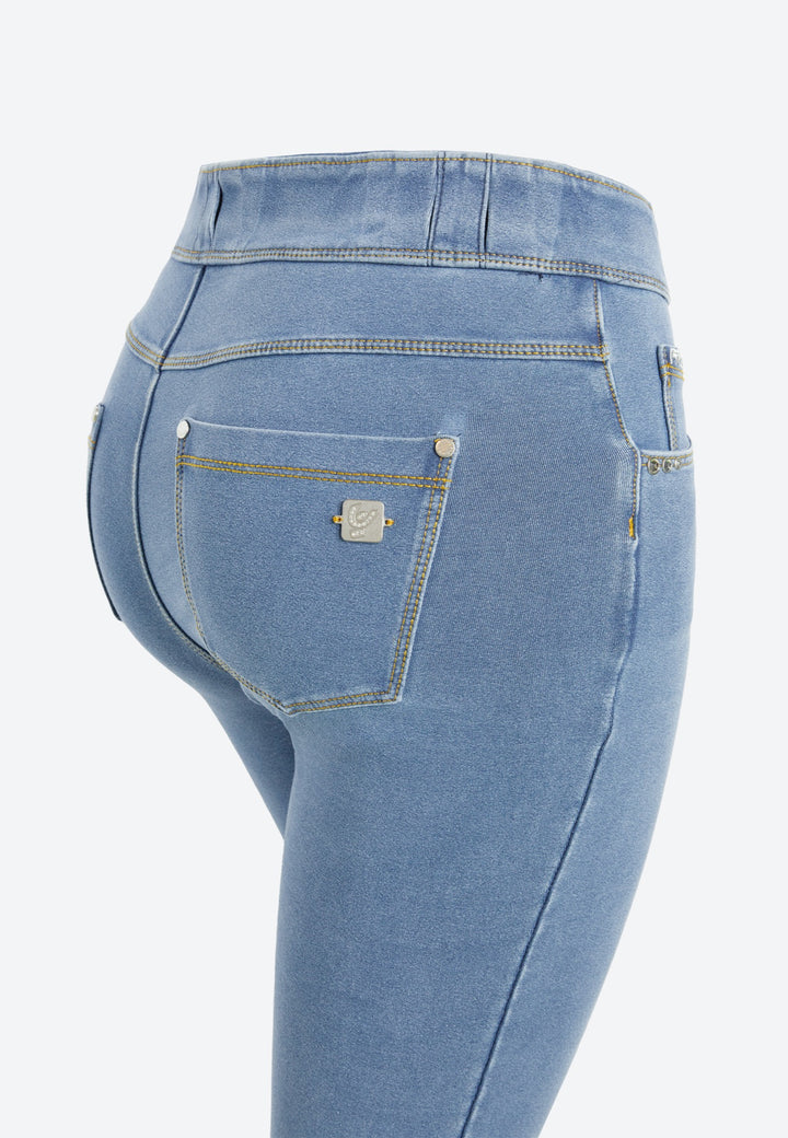 (NOW1MC002ORG-J107B) N.O.W.®  Mid Waist Jeans met Knoopsluiting