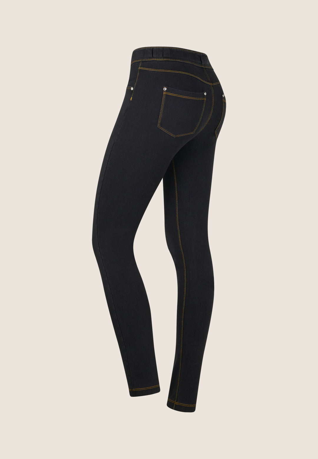 (NOW1MC002-J7Y) N.O.W.® PANTS Mid Waist Jeans met Knoopsluiting