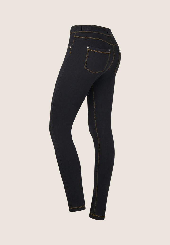 (NOW1MC002-J7Y) N.O.W.® PANTS Mid Waist Jeans met Knoopsluiting