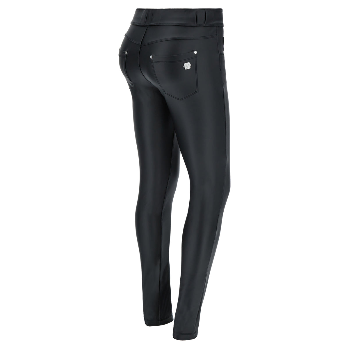 (NOW1MC006PREC-N) Jean skinny NOW® taille mi-haute en similicuir agrandi