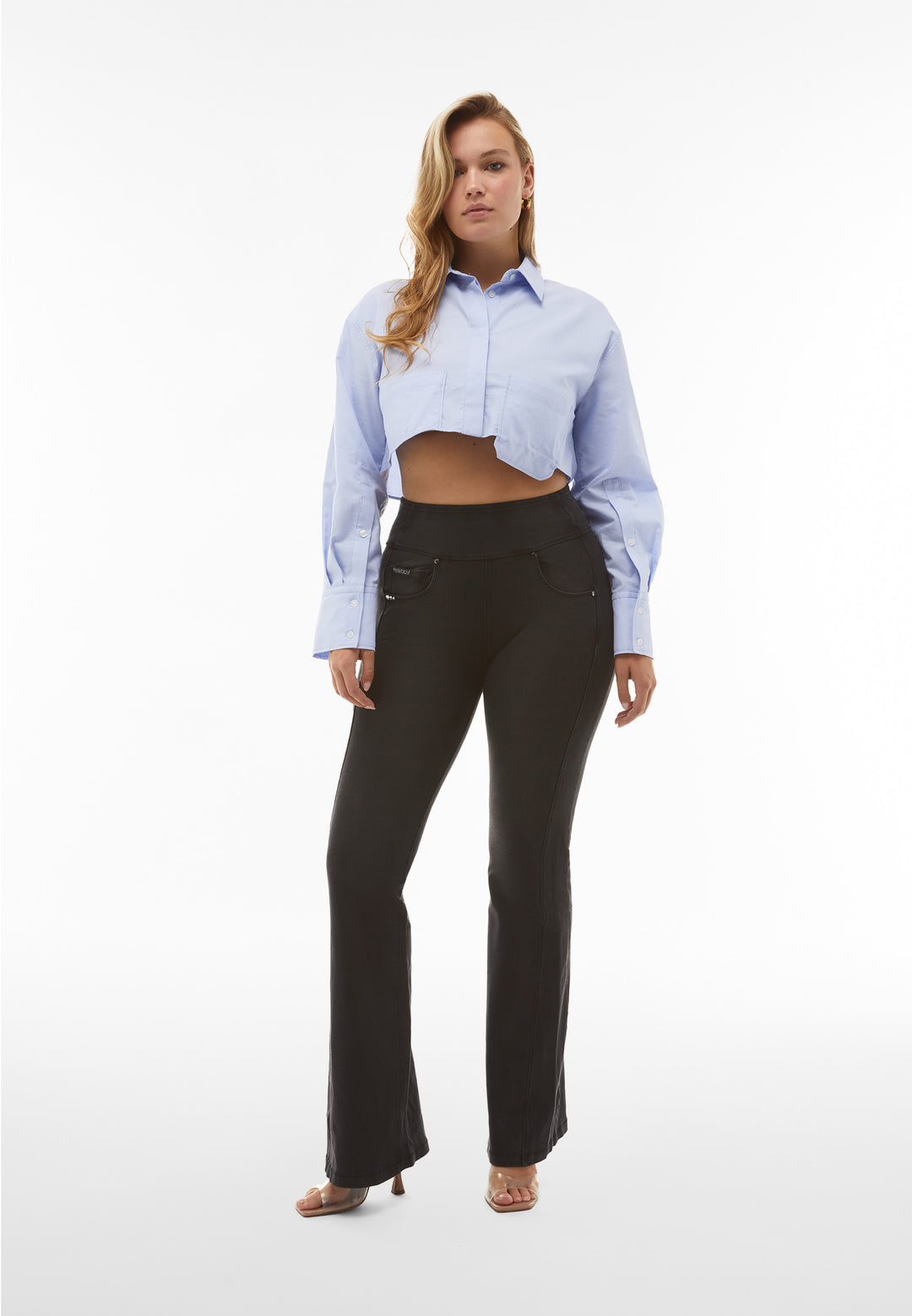 (NOWY11HF304ORG-J109B) N.O.W.® Flared Jeans met Hoge Taille