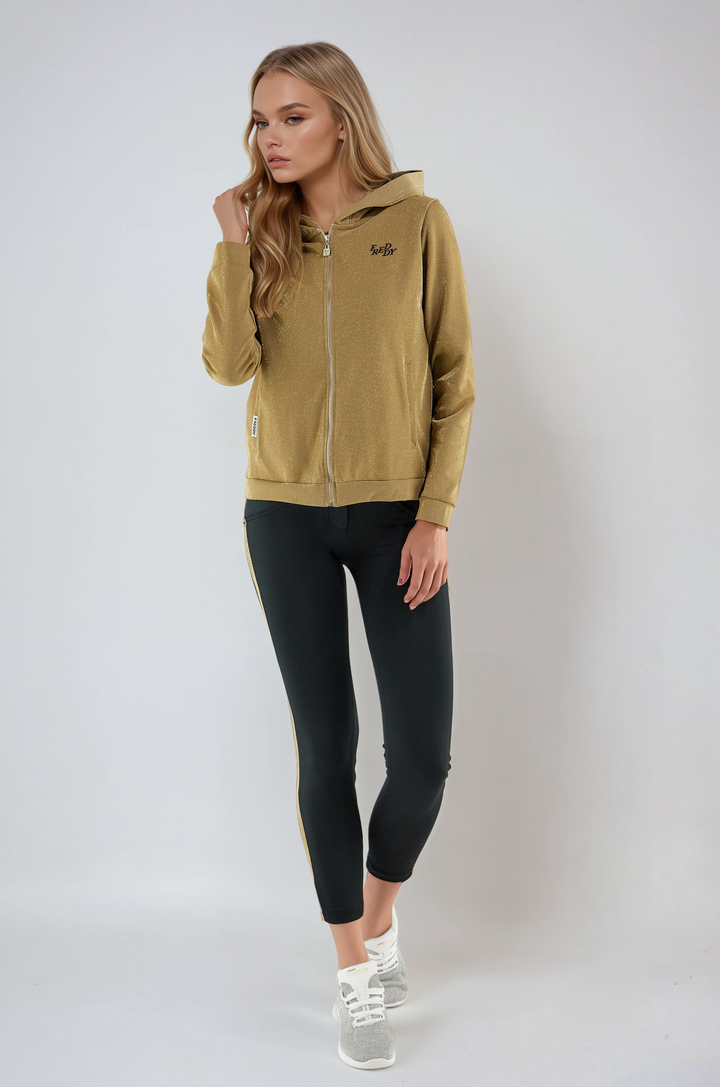 (S0WWTK2-O29N) WR.UP®-IN TRACKSUIT WITH ANKLE-LENGTH SCULPTING TROUSERS AND A LUREX SWEATSHIRT