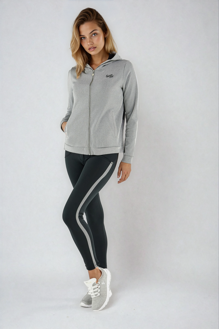(S0WWTK2-S23N) WR.UP®-IN TRACKSUIT WITH ANKLE-LENGTH SCULPTING TROUSERS AND A LUREX SWEATSHIRT
