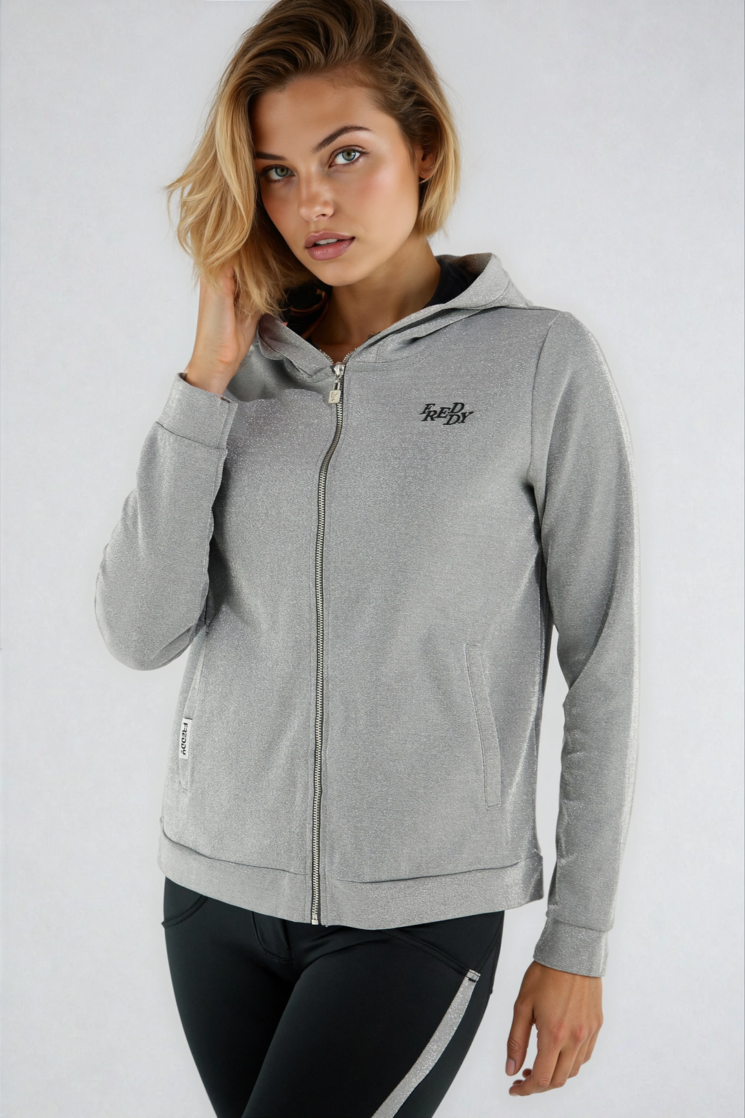 (S0WWTK2-S23N) WR.UP®-IN TRACKSUIT WITH ANKLE-LENGTH SCULPTING TROUSERS AND A LUREX SWEATSHIRT
