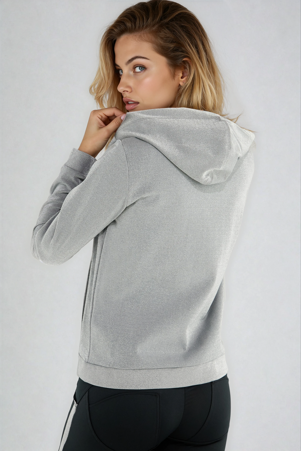(S0WWTK2-S23N) ENSEMBLE DE SURVÊTEMENT WR.UP®-IN AVEC PANTALON SCULPTEUR LONGUEUR CHEVILLE ET SWEAT-SHIRT EN LUREX agrandi