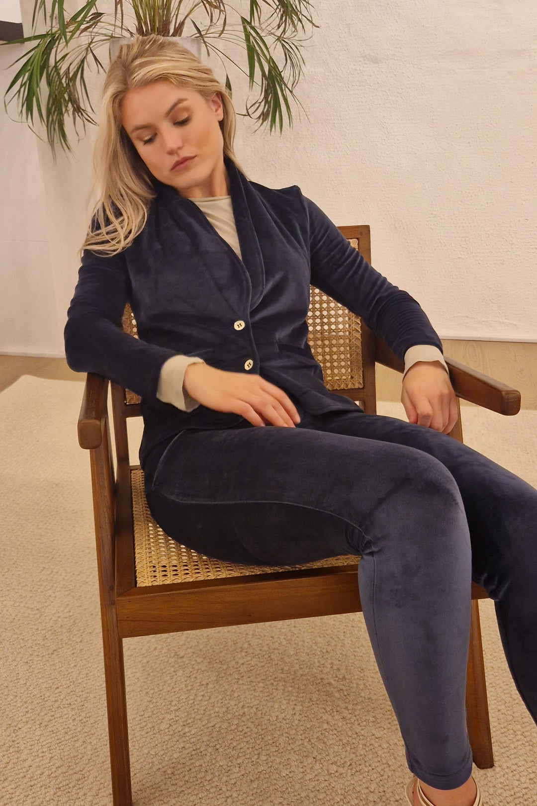 (S0WWTK3-B94) Blue WR.UP® Velvet Tracksuit met BLAZER & WR.UP® Velvet pant