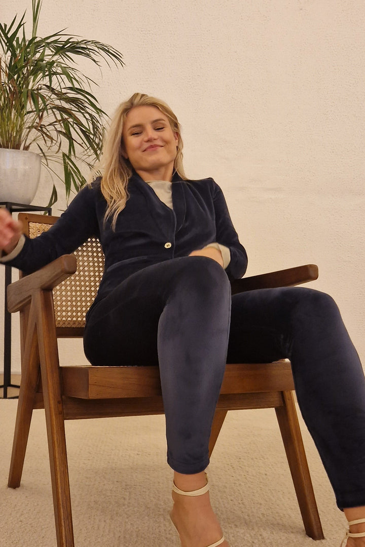 (S0WWTK3-B94) Blue WR.UP® Velvet Tracksuit met BLAZER & WR.UP® Velvet pant