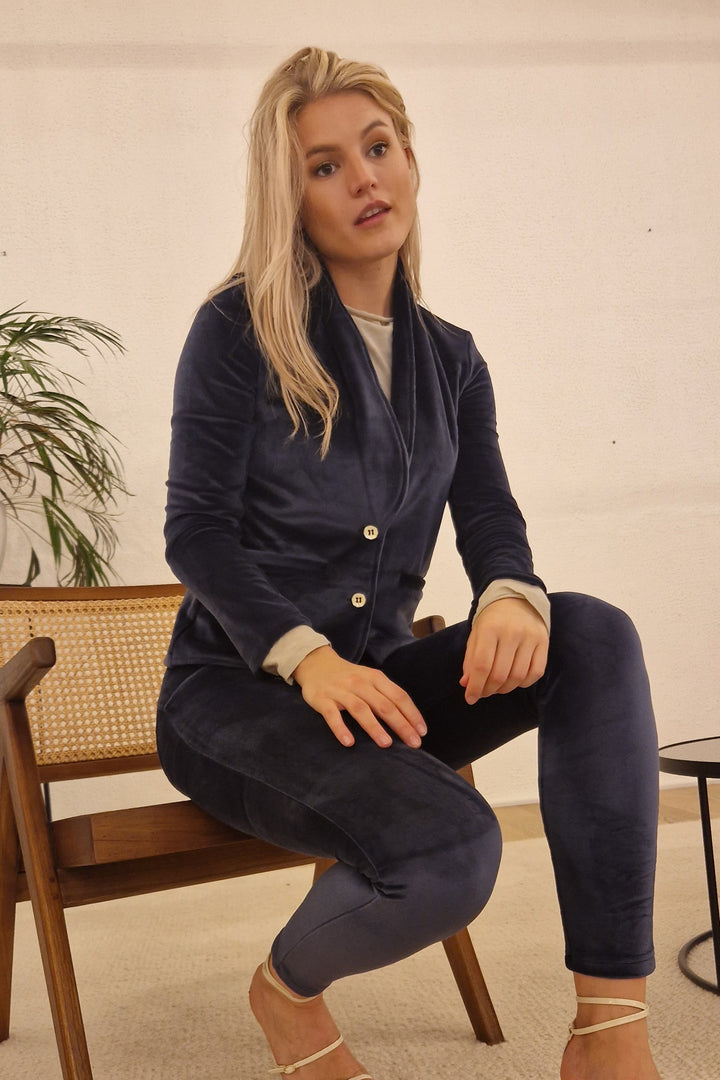 (S0WWTK3-B94) Blue WR.UP® Velvet Tracksuit met BLAZER & WR.UP® Velvet pant