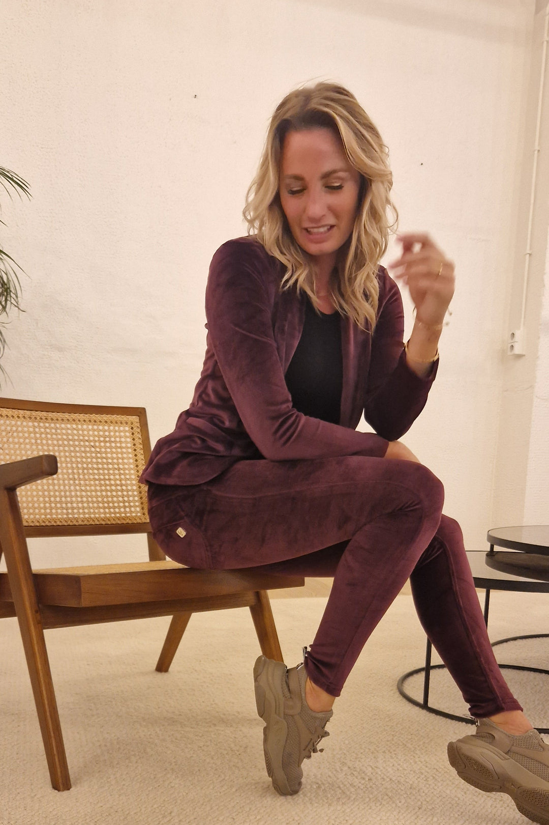 (S0WWTK3-E49) Purple WR.UP® Velvet Tracksuit met BLAZER & WR.UP® Velvet pant