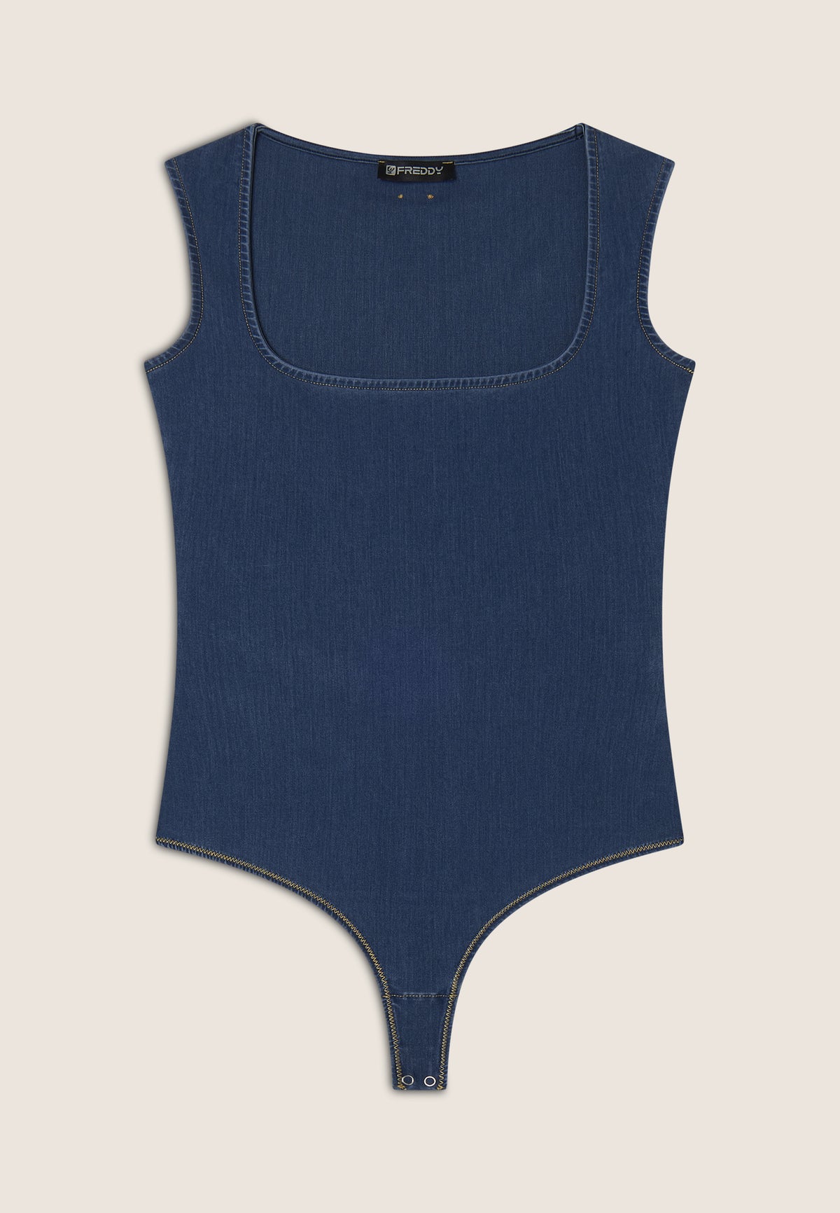 (S25WTWY3-J4Z) Corps souple et extensible aspect denim agrandi