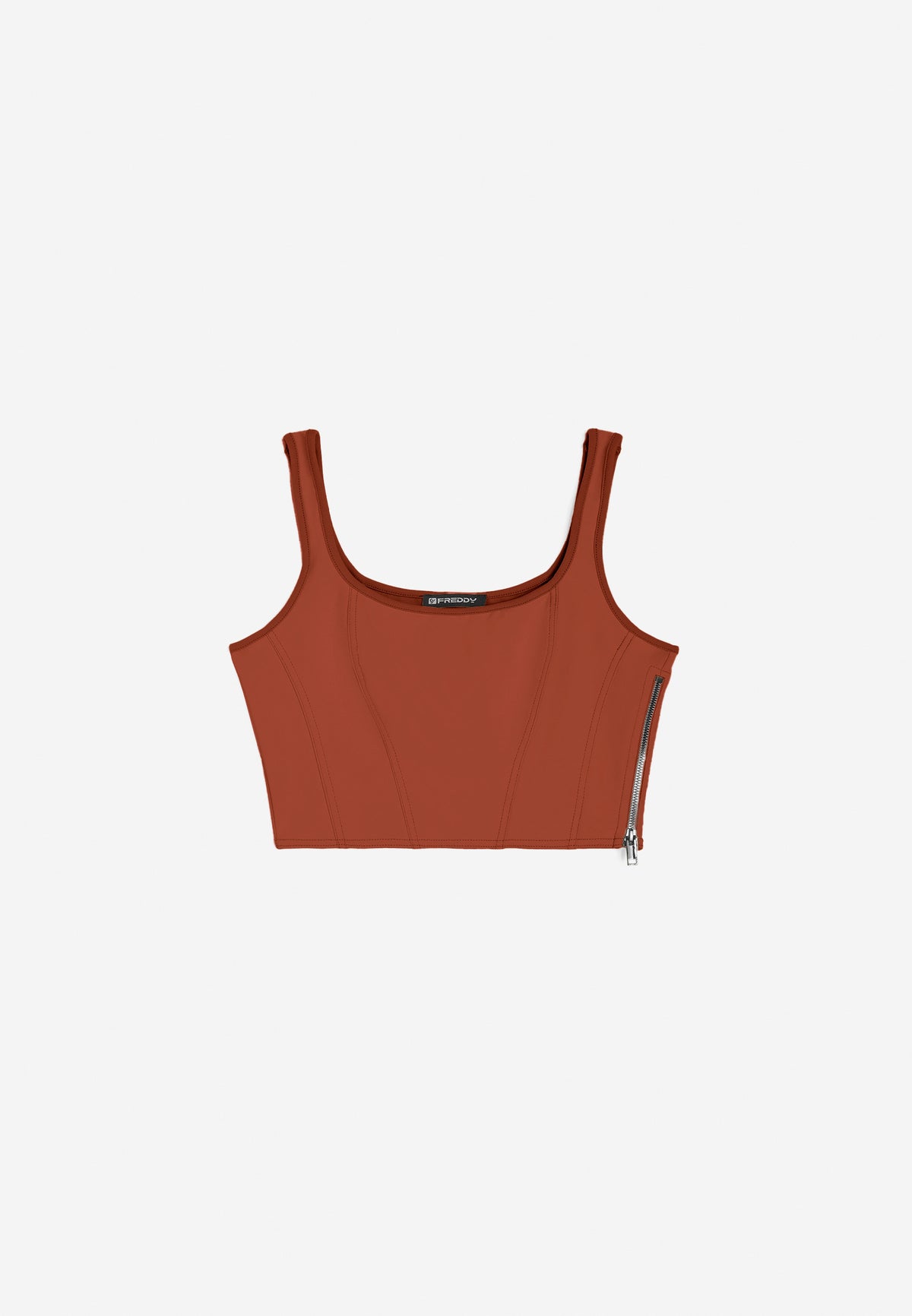 (S4WTWT5-M87) Bustier court en similicuir agrandi