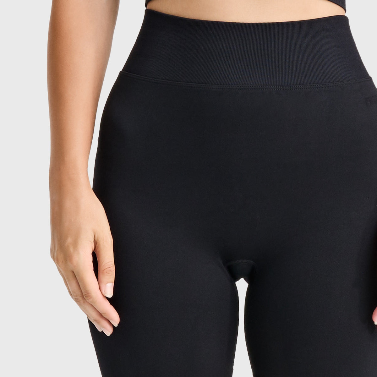 (SF46HF301-N) Short cycliste sans coutures à taille très haute agrandi