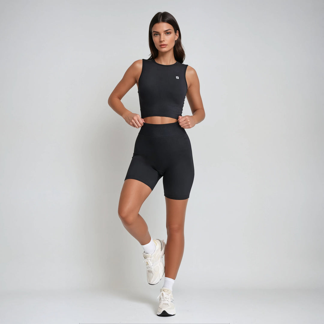 (SF46HF301-N) Seamless Biker Shorts with a Super High Waist