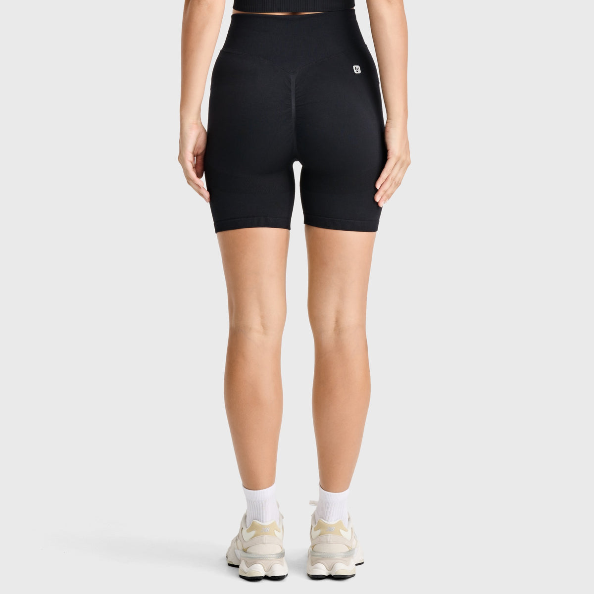 (SF46HF301-N) Short cycliste sans coutures à taille très haute agrandi