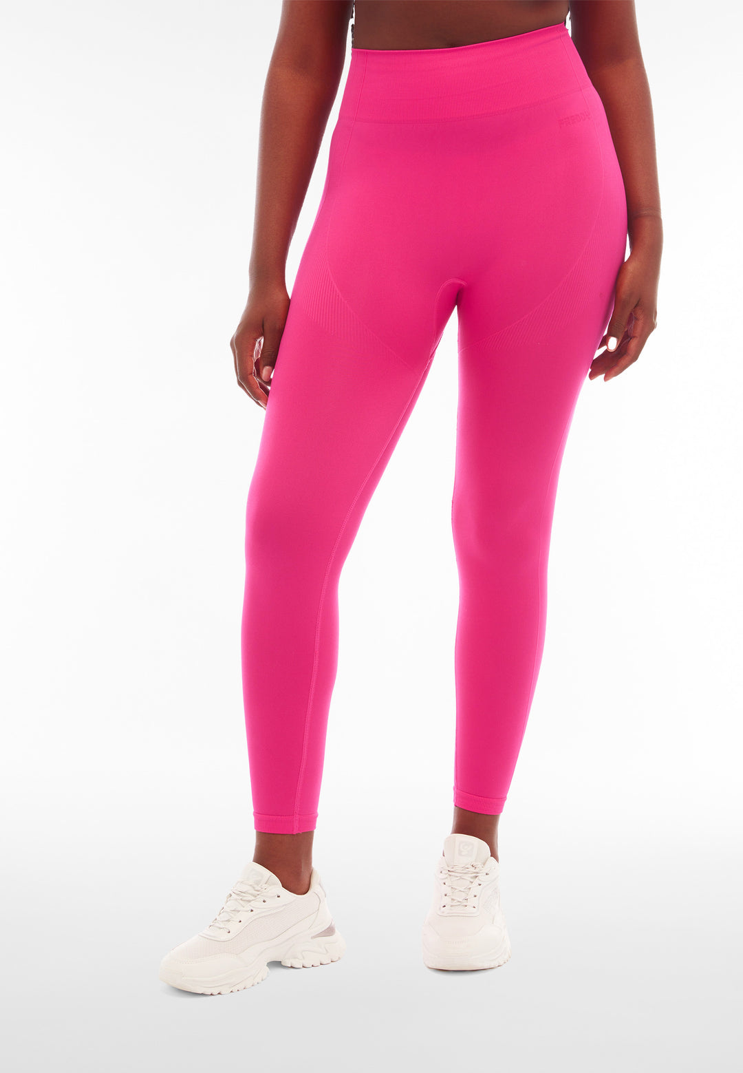 (SF5HF316-F103) High-Waistband Ankle-Length Seamless Leggings with Ribbed Details
