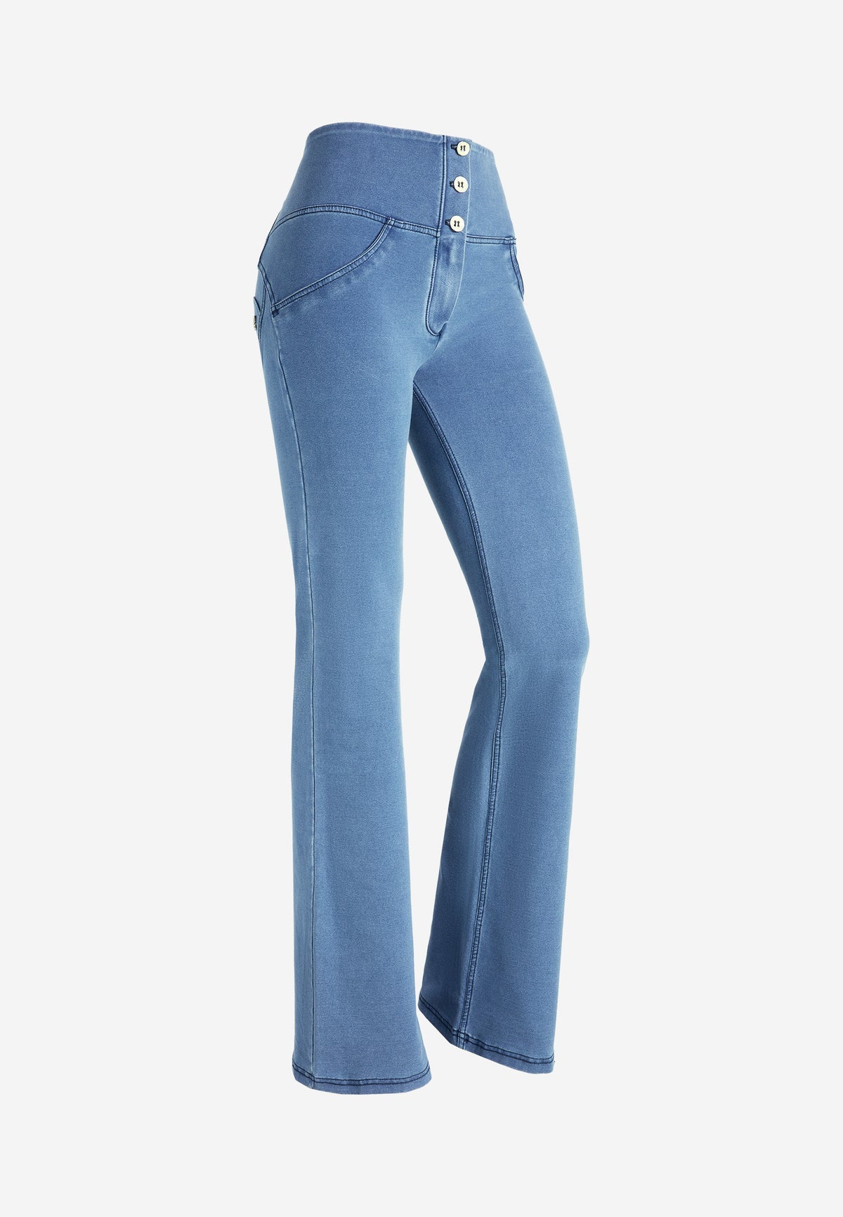 (WRUP11BHC002ORG-J4Y) Blauwe WR.UP® Flared Jeans met een Hoge Taille en Knoopsluiting enlarged