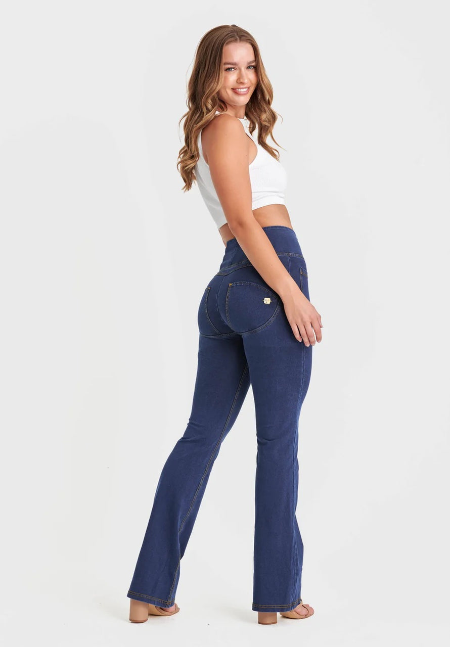 Chasehot Vrouwen Push Up Jeans, Elastische Vrouwen Jeans Hoge Taille Rechte Jeans met Zakken Jeggings Legging Wijde Shaping Straight, Zwart-S, 29