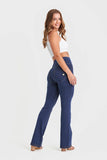 WRUP11HF250-J0Y Blauwe WR.UP® Flared Jeans met een Hoge Taille en Patch Pockets