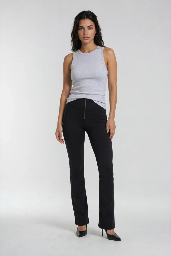 (WRUP11HF2526-N) D.I.W.O. stretch Flare Fit Black pant