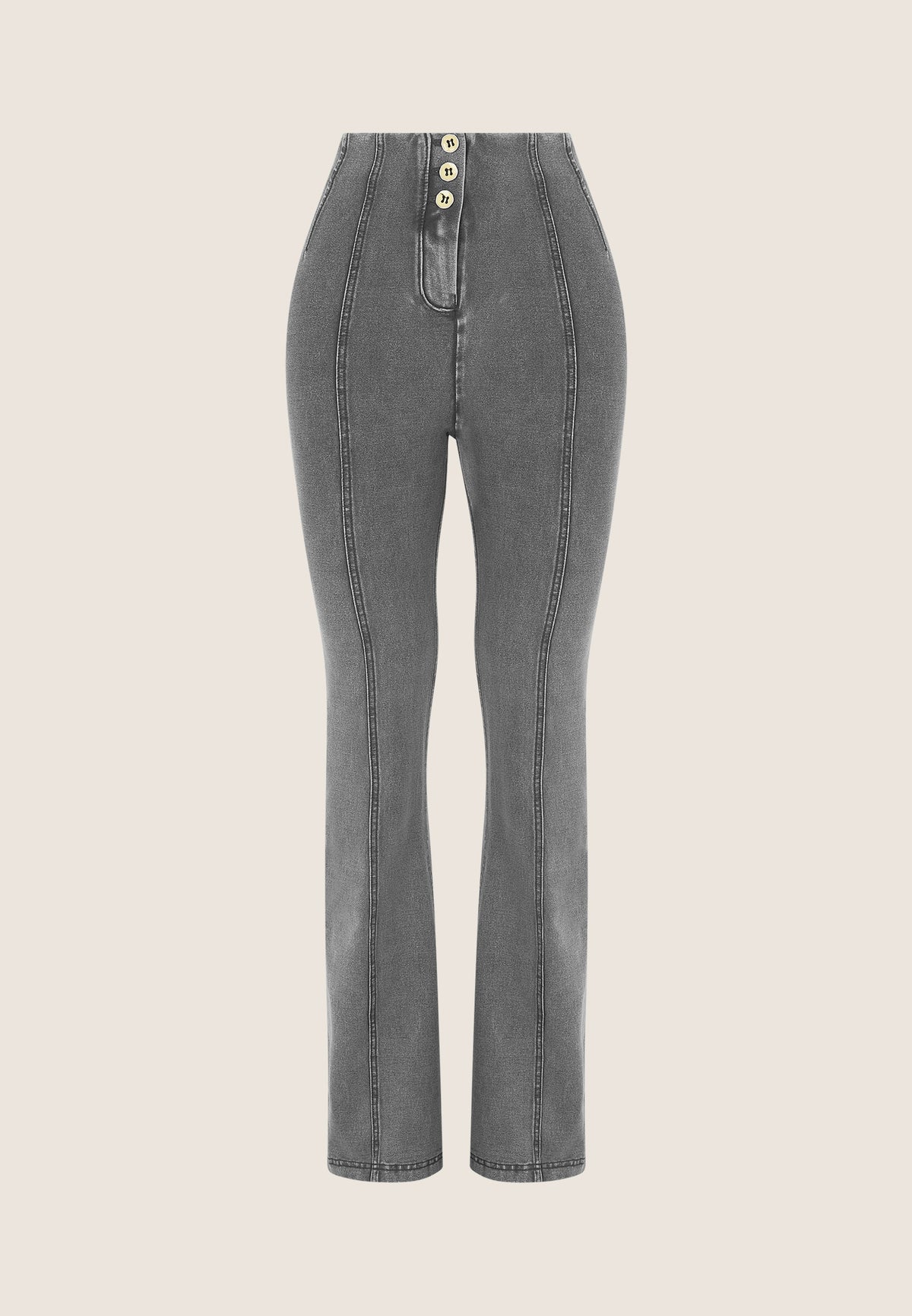 (WRUP11HS2532-J125N) WR.UP® Flared Jeans met een Hoge Taille en Knoopsluiting enlarged
