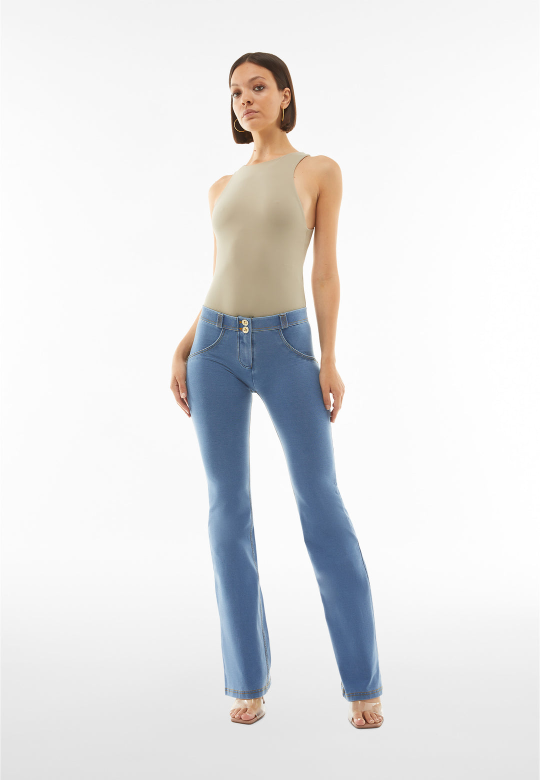 WRUP11RC002ORG-J4B ♥ Flared Denim Look Wr.Up® met een Regular Waist ♥