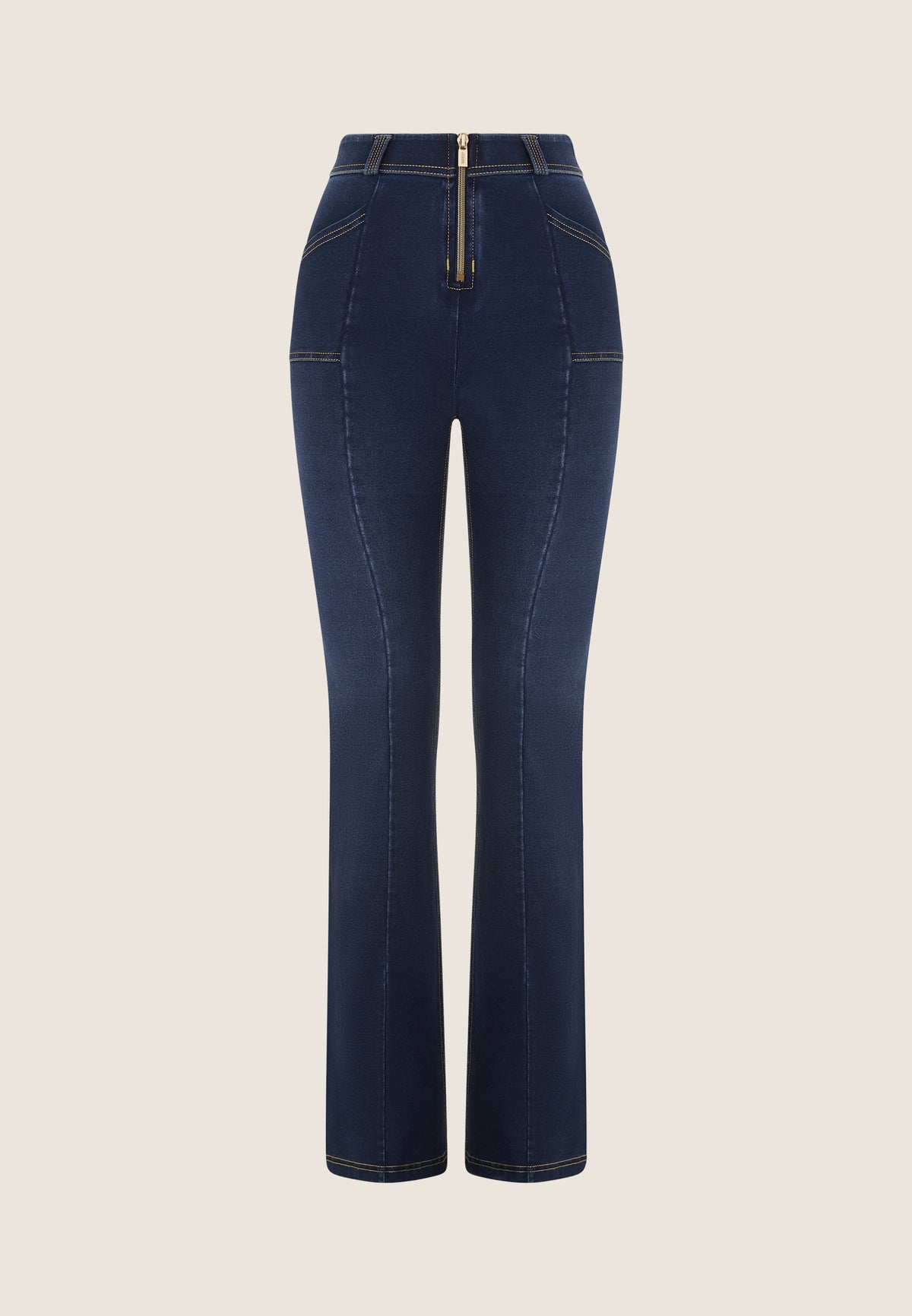 (WRUP11RS2506-J0Z) Jean évasé WR.UP® taille normale avec détails Stoere et fermeture éclair dorée agrandi