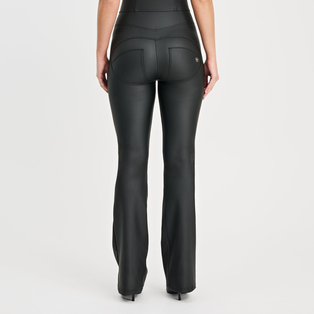 (WRUP19RF459-N) Leather Look One Piece met Zilveren Zip