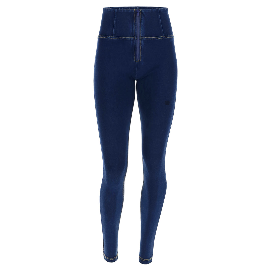 WRUP2HC002ORG-J0B Blauwe WR.UP® met Hoge Taille en Zip in Denim Look