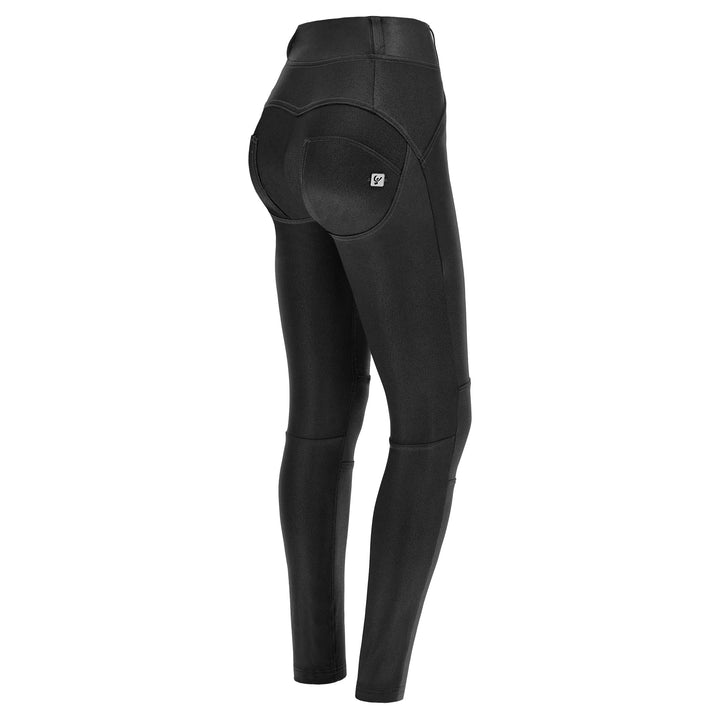 (WRUP1HF309-N) Shiny Jersey WR.UP® met Hoge Taille en Knoopsluiting en Stoere Stiksels rond de Knieën