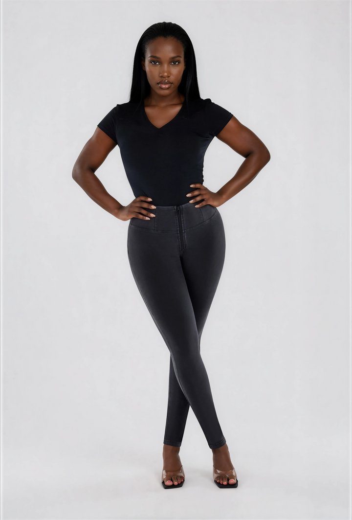 (WRUP1HS275-J7N) Soft Tencel Denim WR.UP® met Hoge Taille en Ritssluiting