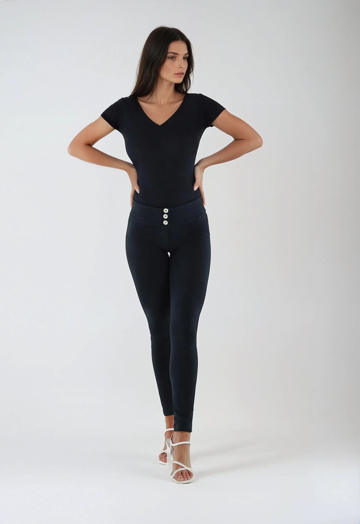 (WRUP1MC001ORG-N) Katoenen Mid Waist WR.UP® avec Knoop Sluiting agrandi