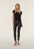 (WRUP1MC006-N)MID-WAIST WR.UP® BLACK PANTS IN FAUX LEATHER