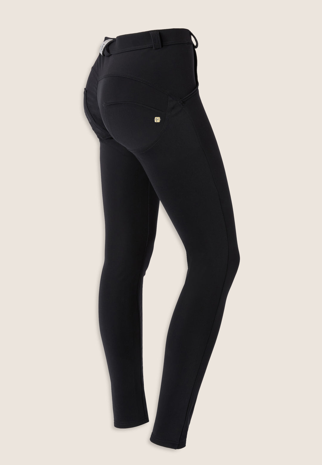 (WRUP1RF2563-N) Nylon Jersey Stretch Skinny Black pant