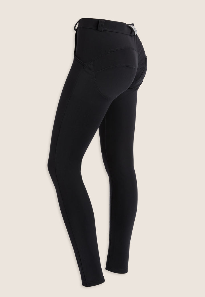 (WRUP1RF2563-N) Nylon Jersey Stretch Skinny Black pant