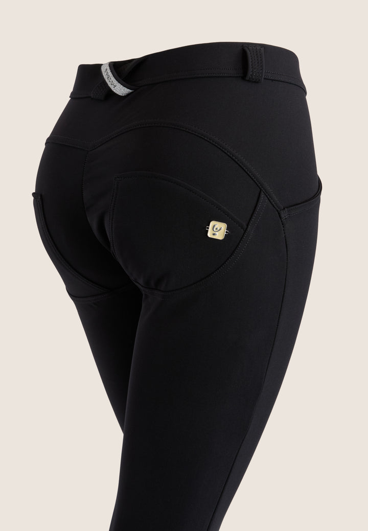 (WRUP1RF2563-N) Nylon Jersey Stretch Skinny Black pant