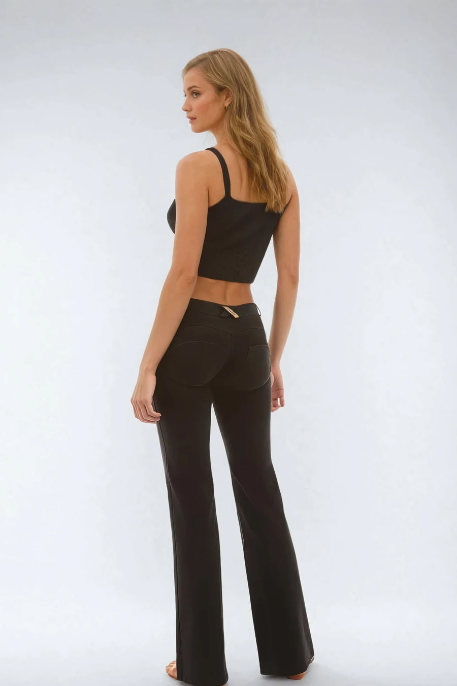 Low Waist WR.UP® Flared Black Jeans another view