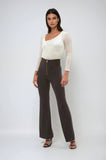 (WRUP29SHS443-J7N) Super High Waist WR.UP® Flared Jeans with Waistband in Soft Tencel