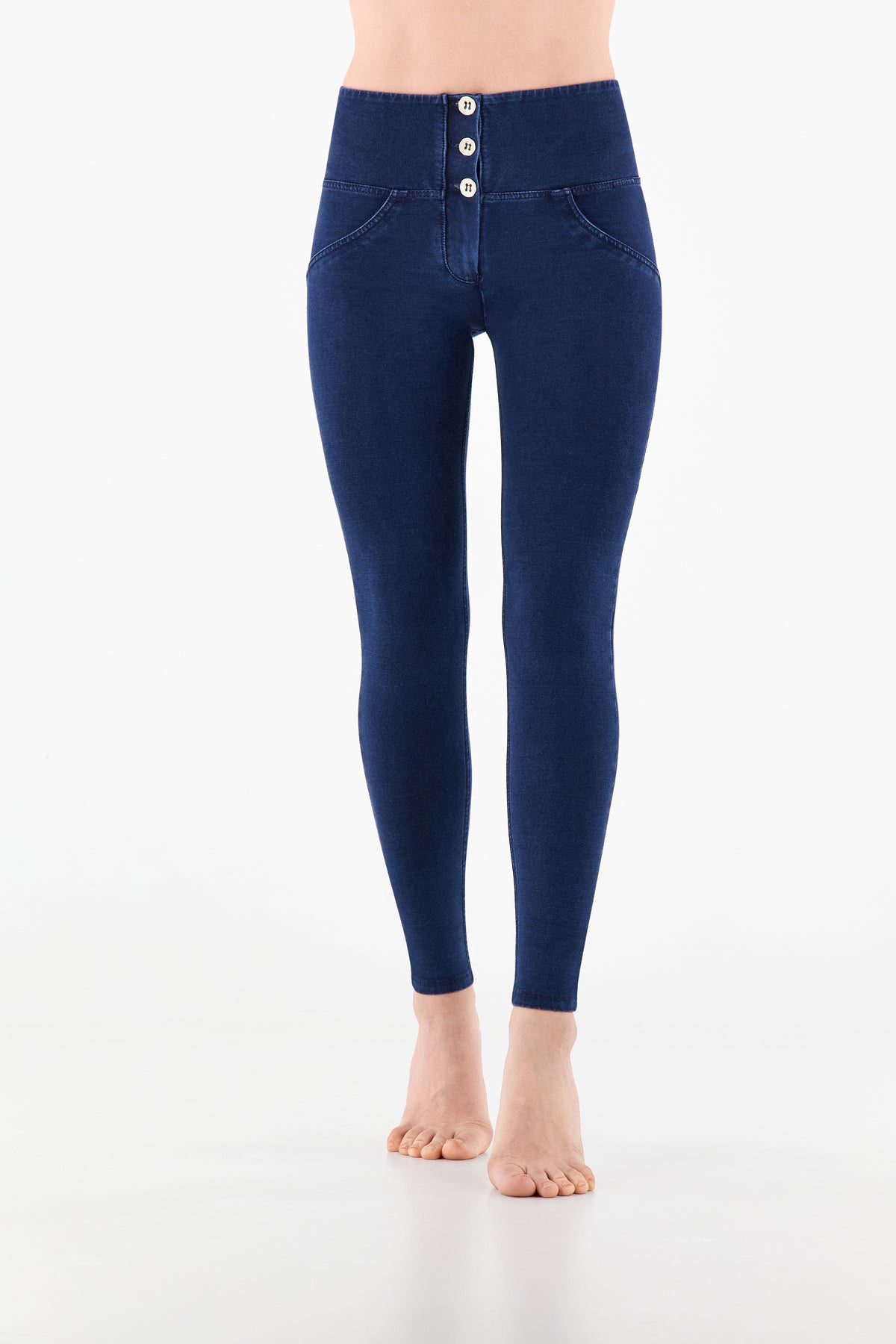 (WRUP2BHC002ORG-J0B) Denim Look WR.UP® met Hoge Taille en Knoopsluiting enlarged