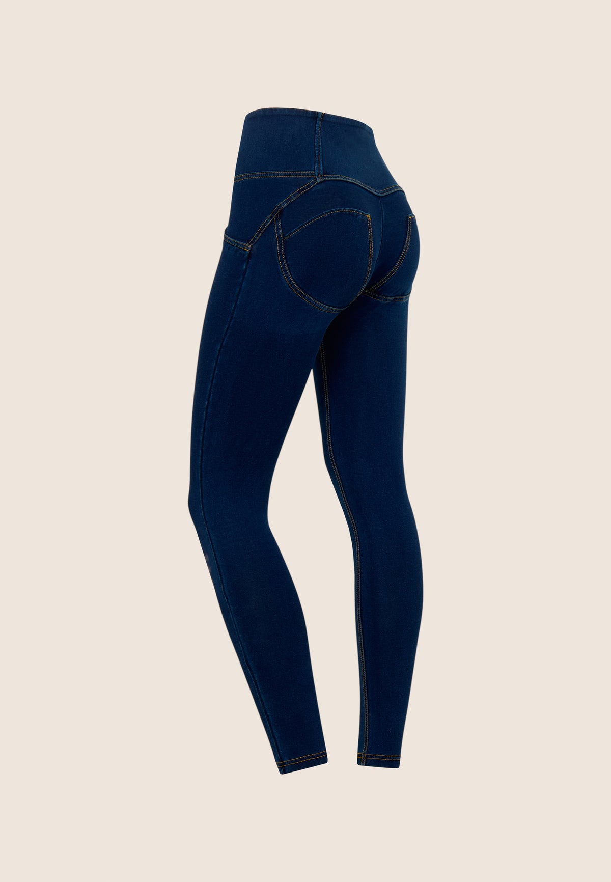 (WRUP2BHC002ORG-J0Y) Denim Look WR.UP® met Hoge Taille en Knoopsluiting enlarged