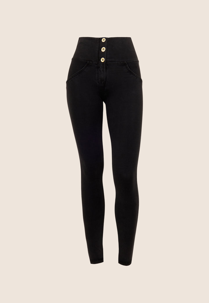 (WRUP2BHC002ORG-J7N) Denim Look WR.UP® met Hoge Taille en Knoopsluiting