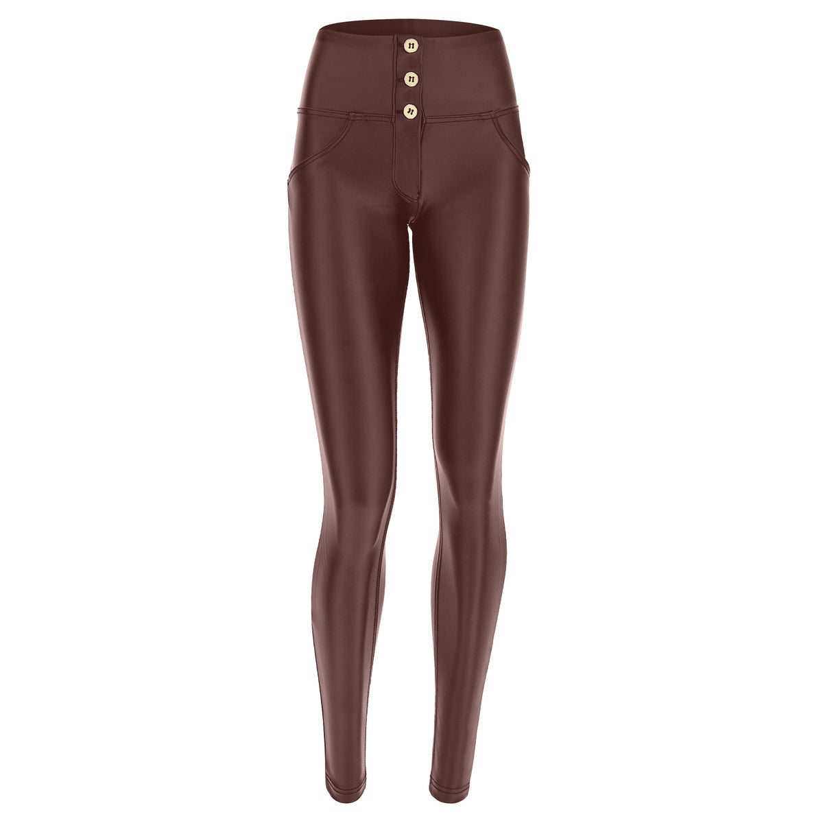 (WRUP2BHC006PREC-M29) Leather Look WR.UP® met Hoge Taille en Knoopsluiting