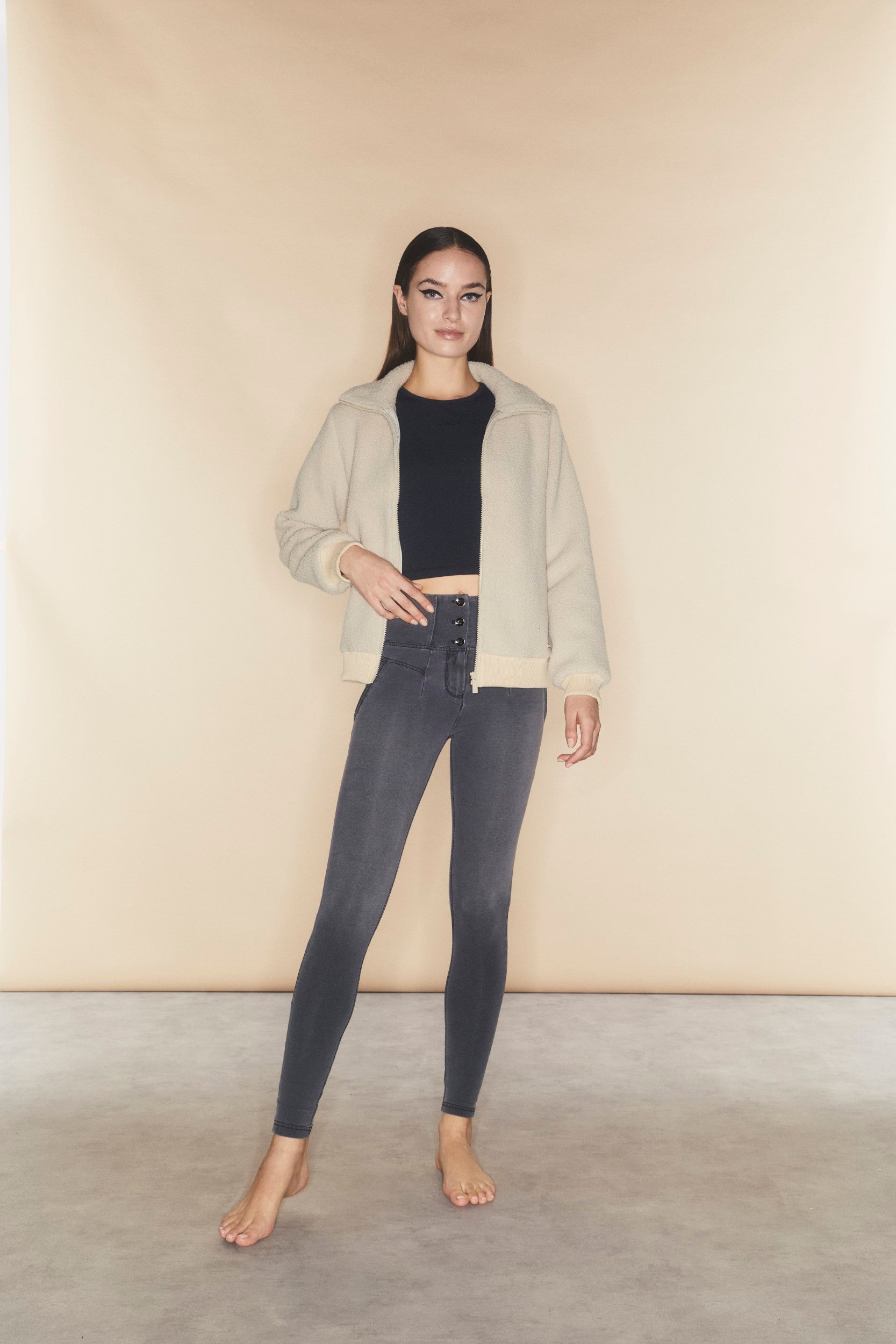 (WRUP2BHF404-J125N) WR.UP® Denim Washing met Hoge Knoopsluiting